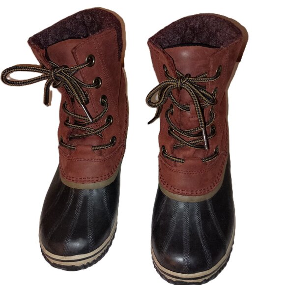 Sorel Shoes - Sorel Maroon Slimpack Waterproof Winter Boots Women’s Size 8